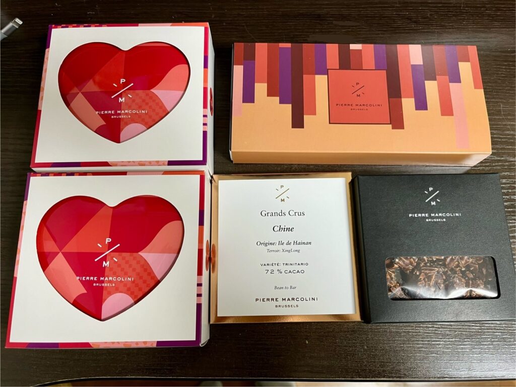 ピエールマルコリーニ福袋に入っていたチョコレート4種類